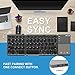 Foldable Bluetooth Keyboard, Jelly Comb B003B Dual Mode USB Wired & Bluetooth Keyboard with Touchpad Rechargeable for Windows Android Tablet Smartphone Surface and More-Updated (Dark Gray)