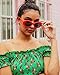SORVINO Vintage Rectangle Sunglasses for Women Small Rimless Candy Color Glasses (02-4packs)