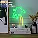 HONGM Coconut Palm Tree Neon Signs LED Neon Light Sign with Holder Base Battery Powered/USB for Party Supplies Table Decoration Seasonal Home Decor Children Kid Gift