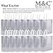 M&C Music Color 16pcs Glossy Reusable Grocery Shopping Bag Tote Bag with Handle Present Bag Gift Bag