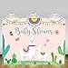 MEHOFOTO Llama Girl Baby Shower Photo Studio Booth Background Pink Fiesta Cactus Mexican Llama Mama Señorita Photography Backdrops Banner for Cake Table Supplies 7x5ft