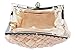 Chicastic Pleated and Braided Rhinestone studded Wedding Evening Bridal Bridesmaid Clutch Purse - Beige