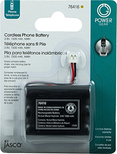 GE Cordless Phone Rechargeable Battery, NiMh 3.6V 1500mAh Battery Pack, Cordless Phone Handset Compatible, 76416