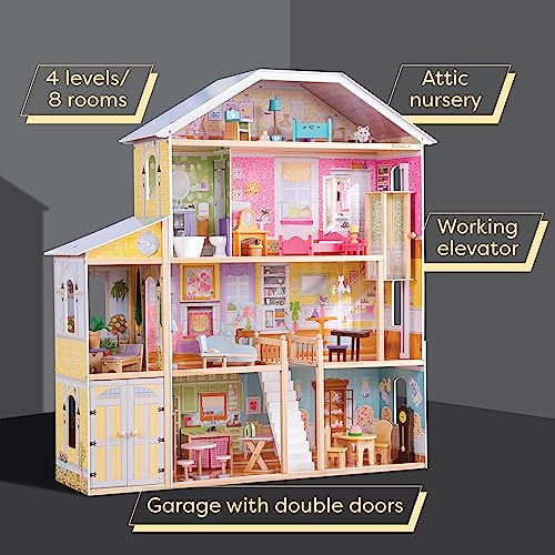 KidKraft Majestic Mansion Wooden Dollhouse with 34Piece Accessories