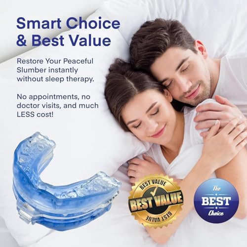 Difiney Anti Snoring Device: FDA-Cleared Anti Snoring Mouthpiece – Adjustable Snore Stopper Mouth Guard for Men & Women to Sleep Better – Reusable Nighttime Use with Storage Case