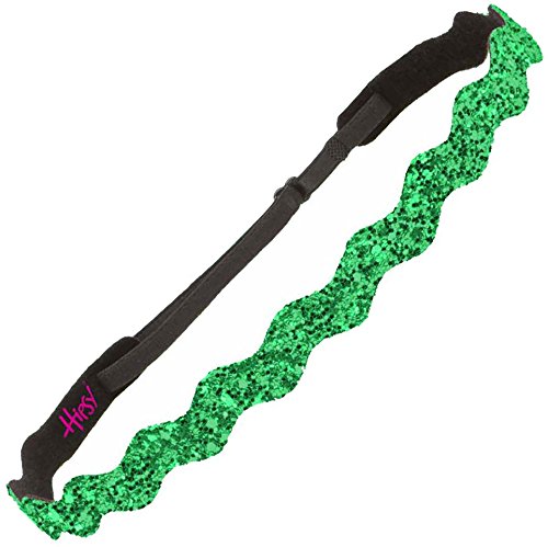 Hipsy Women's No Slip Headband St. Patrick's Day Bling Glitter Pack (Skinny & Wave Bling 2pk)