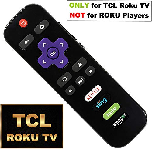 IKU Replacement Remote for TCL Roku TV with Power/Volume Control and Updated 4 Shortcuts (TCL Roku TV)