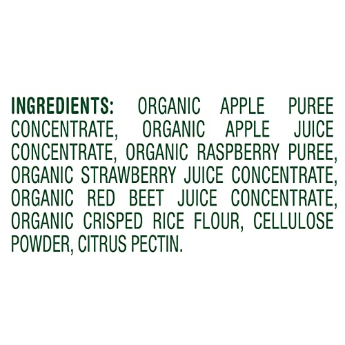 SPROUT ORGANIC BABY FOOD, STAGE 4 TODDLER FRUIT SNACKS, RED FRUIT BEET & BERRY CRISPY CHEWS, 0.63 OZ SINGLE SERVE PACKS (5 COUNT)