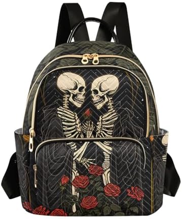 Skull Day of Dead Backpack Purse Set Vegan Leather Gothic Punk Mini Backpack Amazon.com: Sugar Skull Day of the Dead Backpack Purse Set  main image 3