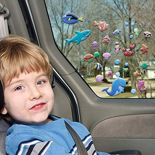 Under The Sea Ocean Window Clings for Kids & Toddlers (by Jesplay USA