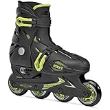 Roces 400687 Model Orlando III Kids Inline Skate, US 4-7, Black/Lime
