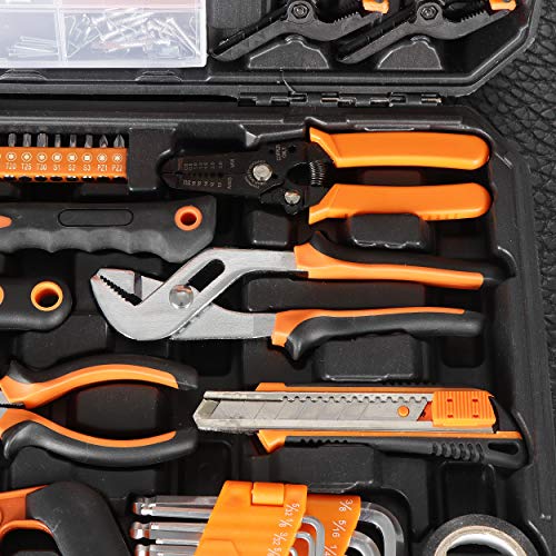 image for F2C 169-Piece Portable Home Tool Kit - Socket Set, Wrench, Hammer, Scr