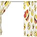 Cooper girl Cartoon Emoji Decorative Window Curtain Sheer Panel Drapes 55x78 for Living Room Bedroom Kids Room 2 Piece