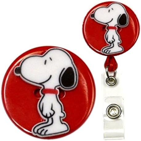 Snoopy Inspired Decorative ID Badge Holder (Swivel Alligator)