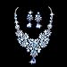 Gbell Clearance! Charm Wedding Bridal Crystal Necklace Earrings Jewelry Set Fine Rhinestone Women's Prom Jewelry Statement (Blue)