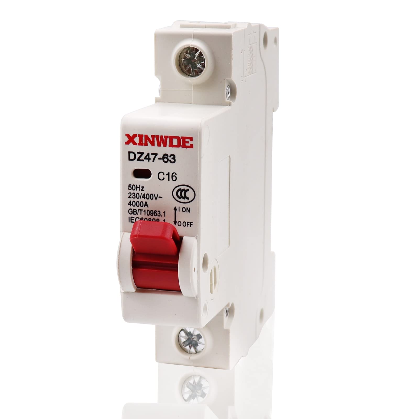 RKURCK DZ47-63 C16 Low-voltage Miniature Circuit Breaker 16A 230/400V 1 Pole DIN Rail Mount Circuit Breaker 16A