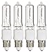 (Pack Of 4) Q75CL/MC - 75 Watt JD T4 E11 Mini Candelabra Base 120V Clear Light Bulbs