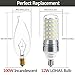 LOHAS 100W Equivalent LED Candelabra Light Bulbs,12W LED Corn Bulb, E12 Screw Base, Daylight White(5000K), CFL Lights Incandescent Bulbs Replacement, 1100 Lumen, Non Dimmable(3 Pack)