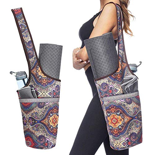New Season Yoga Mat Bag with Small and Large Size Pocket with Zipper Pocket (Ancient Totem)