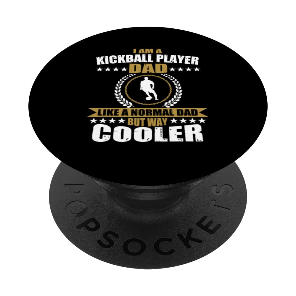 Funny Kickball Player Dad Kickball Outfit For Men PopSockets Swappable PopGrip