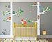 Birch Tree Wall Decal Forest with Owl Birds Squirrels Fox Porcupine Racoon Vinyl Sticker Woodland Children Decor Removable #1327 (96