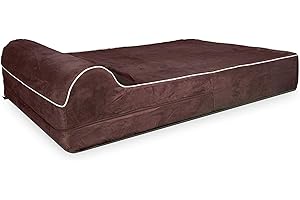 KOPEKS Dog Bed Replacement Cover Memory Foam Beds - Brown - Extra Large (Jumbo Size)