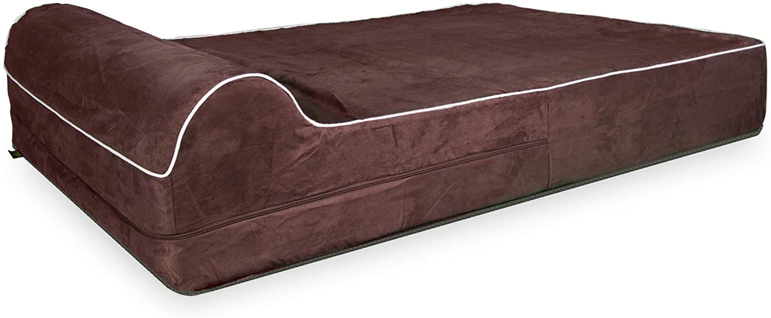 KOPEKS Dog Bed Replacement Cover Memory Foam Beds Cover Only - Brown - Extra Large