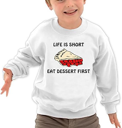 NANANA Life Is Short Eat Dessert First Funny Children's Winter Warm Outdoor Sweatshirts