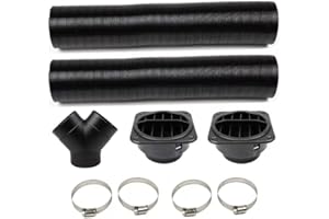 YIISHUIIL Car Heater Duct Vent,75mm Car Diesel Heater Pipe Ducting Warm Air Vent Outlet Kits Y/T-Shaped Tee Telescopic Hose Extendable Parking Vent Hose for Webasto Eberspacher Propex (Y-Tube kit)