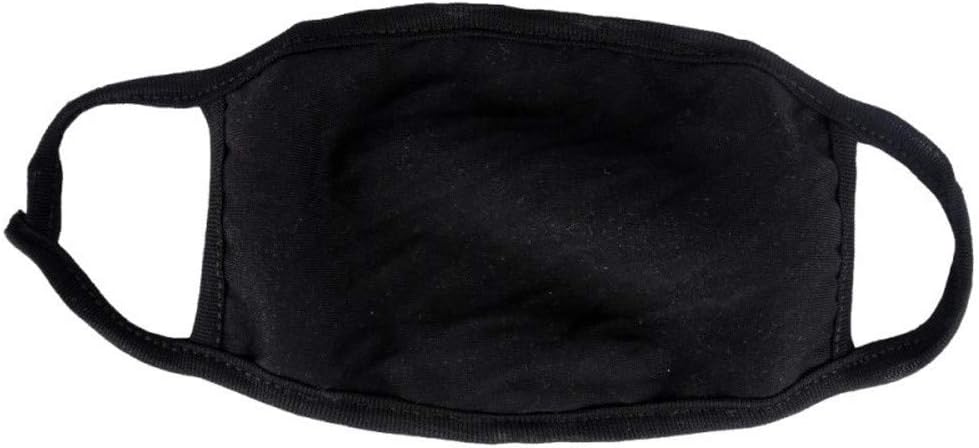 Lomsarsh 3-layer Protective Mask Black Cotton Earloop Dust Protective Face Mask Surgical Dust Filter Mouth Cover Beauty Nail Salon Face Mask (Black)