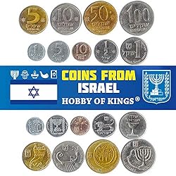 Set of 9 Coins from Israel. 1, 5, 10 New