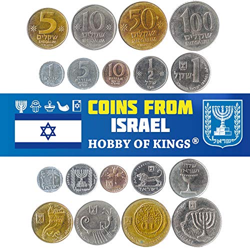 Set of 9 Coins from Israel. 1, 5, 10 New