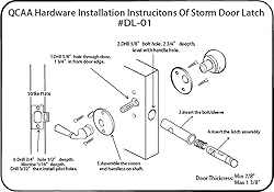QCAA Solid Brass Storm Door Latch, Oil Rubbed