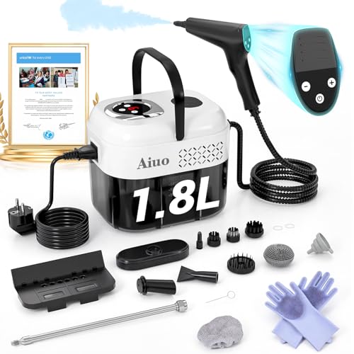 Double Control Steam Cleaner Handheld 1.8 L, US HSD Technology - 99.99% Sterilisation Rate, Graphene Heating Technology - Heats in 8S, Steam Cleaner is 4 m, Suitable for All Applications