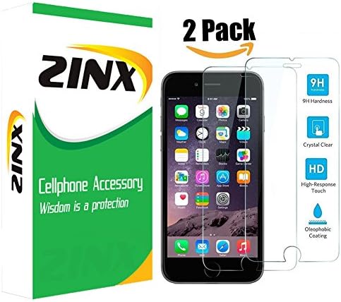 iphone 7 Screen Protector,Zinx iphone 7 Glass Screen Protector 9H Hardness 2.5D Edge Bubble Free Anti-Scratch&amp;Fingerprint&amp;Oil Stain Coating Case Friendly (4.7 Inch for iphone 7)