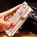 Hundromi iPhone 6S Case,iPhone 6 Case, iPhone 6 6s Cristal Handmade Clear Bling Rhinestone Diamond Hard Shell Anti-Scratch Transparent Clear Back Case for iPhone 6/6s 4.7 inch Screen(Pink Bow)