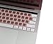 VFENG Thin Soft Silicone Backlight Keyboard Cover Skin for 2016+ MacBook Pro 15 Inch with Touch Bar (Model: A1707/A1990) and MacBook Pro 13 with Touch Bar (Model: A1706/A1989/A2159)-Rose Gold