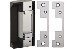 HES HARDWARE - ASSA ABLOY HES 5000C-12/24D-630 Series 5000C Universal Electric Strike Complete Pac for Latchbolt Locks, Satin Stainless Steel, Dual Voltage 12/24 VDC/VAC, Includes the 501 and 501A Faceplates