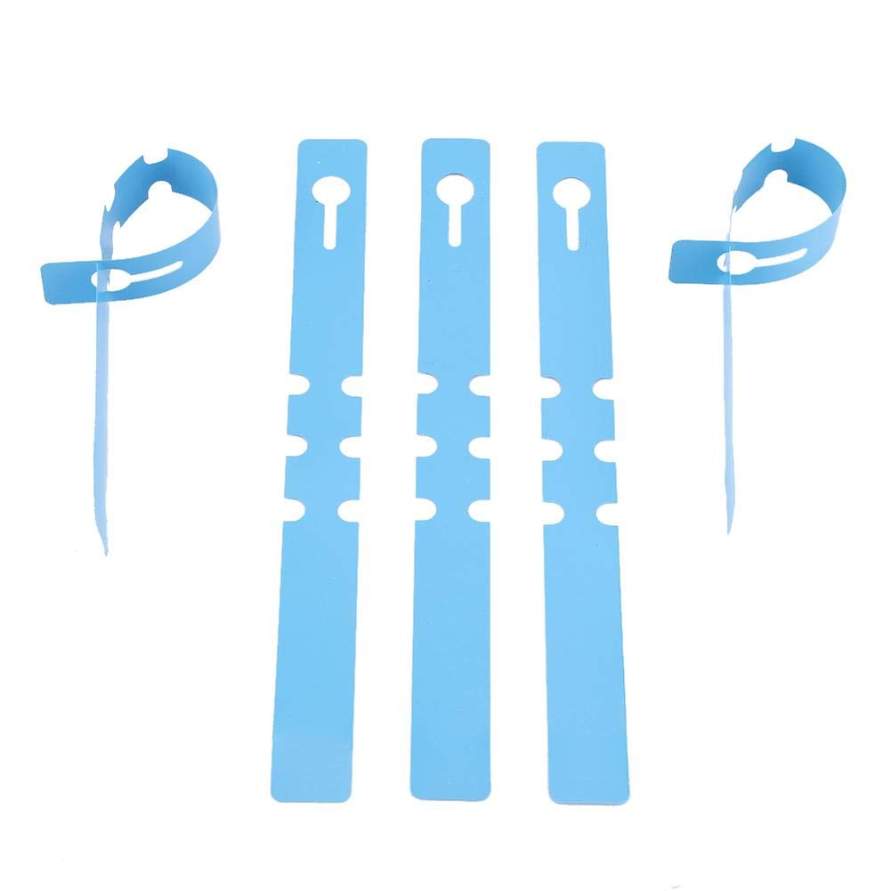 Plastic Plant Tags for Hanging Trees, 100 PCS, Waterproof Garden Labels, Blue and White, 21 x 2cm, PVC Material, Reusable for Outdoor Indoor Nursery