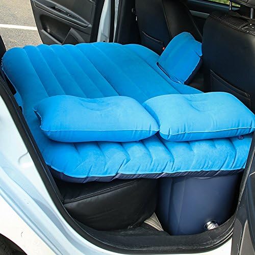 Annababy Car SUV Air Bed For Beach Lawn Travel Mattress Back Seat Multifunctional Camping Universal Mobile Inflatable Airbed Kit Cushion for Sleep Rest,Extra Mattress (Blue)