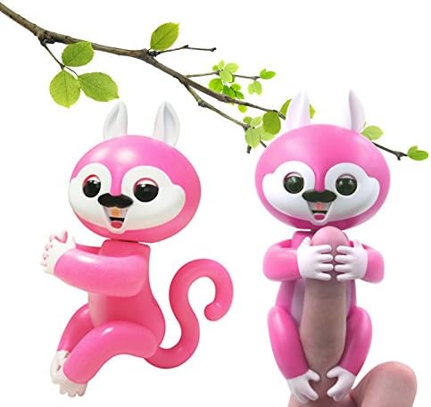 Sawyou Interactive Baby Finger Squirrel Smart Electronic Pet Toy for Children, Induction Toys,Best Gift for Christmas (Pink)