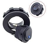 Cllena Car Truck Round Rocker Toggle Switch SPST On-Off Control with Switch Housing (Blue LED Light)