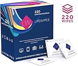 Lens and Glasses Wipes Pre-Moistened by LIFEWIPES Individually Wrapped for Camera Lenses, Eye Glasses, Sunglasses, Phone, Laptop, Tablet & TV Screens – Anti-Static Ammonia-Free Formula