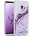 BAISRKE Galaxy S9 Case,Shiny Gold Marble Agate Crystal Design Shock Absorption Soft Clear TPU Edge Bumper and Rigid Hard Plastic Back Cover for Samsung Galaxy S9 5.8