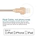 Tranesca Compatible Dual USB Wall Charger with 6ft MFI Lighting Charging Cable for iPhone X,iPhone 8/8 Plus/iPhone 7/7 Plus/iPhone 6/iPad/iPad Pro and More (Gold)