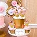Pack of 24 Pink And Gold Glitter Minnie Inspired Cupcake Toppers Girls Birthday Party Decorations