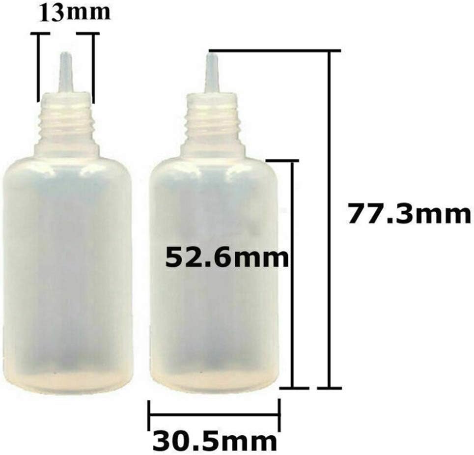 NANSHINE LDPE Plastic Dropper Bottles Empty Squeeze Liquid Eye Dripper Containers（Bottle + cap + tip + mini funnel + labels) 30ML x20 Black: Home Improvement
