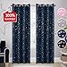 H.VERSAILTEX Blackout Curtains Kids Room Thermal Insulated Twinkle Stars Printed Curtain Draperies for Boys Girls, Sleep-Enhancing Magic Grommet Drapes, 2 Panels, Each 52x84-Inch, Navy