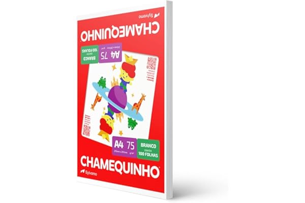Chamequinho Papel A4, 75 g, 100 Folhas, Branco Sulfite