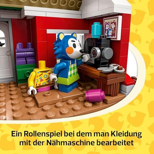 Animal Crossing Die Schneiderei der Schneiderschwestern, Bauset für kreative Rollenspiele, Geschenk für Mädchen, Jungen und Fans des Videospiels ab 6 Jahren, Abenteuer Spielset 77055